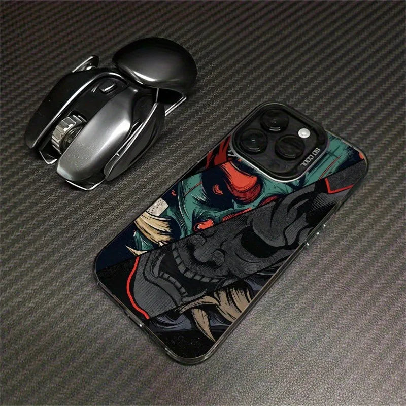 Capa Samurai Ghost Face | Design Japonês Matte e Proteção Anti-Queda p/ iPhone