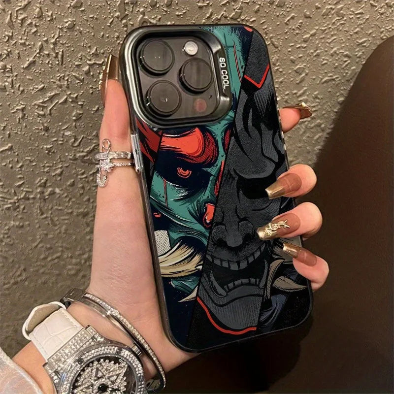 Capa Samurai Ghost Face | Design Japonês Matte e Proteção Anti-Queda p/ iPhone