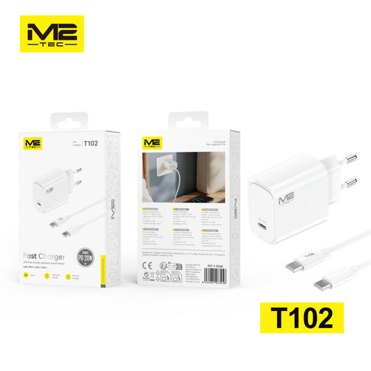Carregador Rápido 20W M2TECH + Cabo USB-C (100cm)