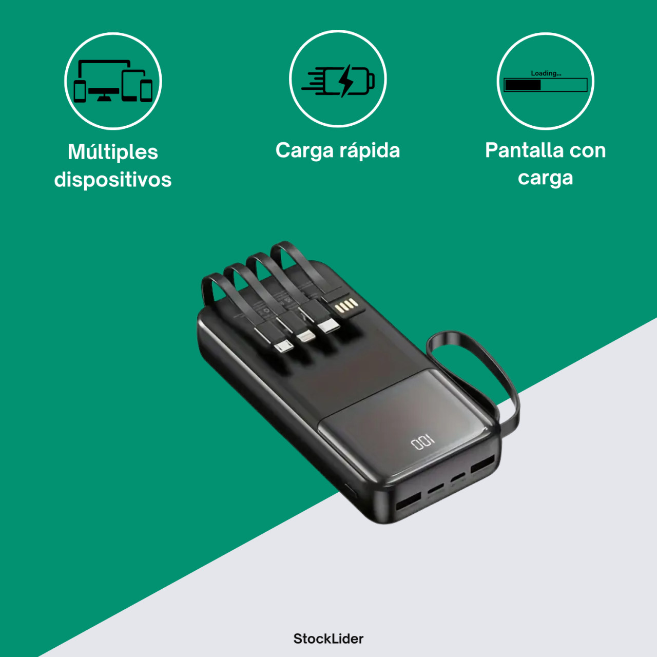 PowerBank All-in-One Pro™ 10.000mAh | 22,5W com 6 Saídas de Carregamento