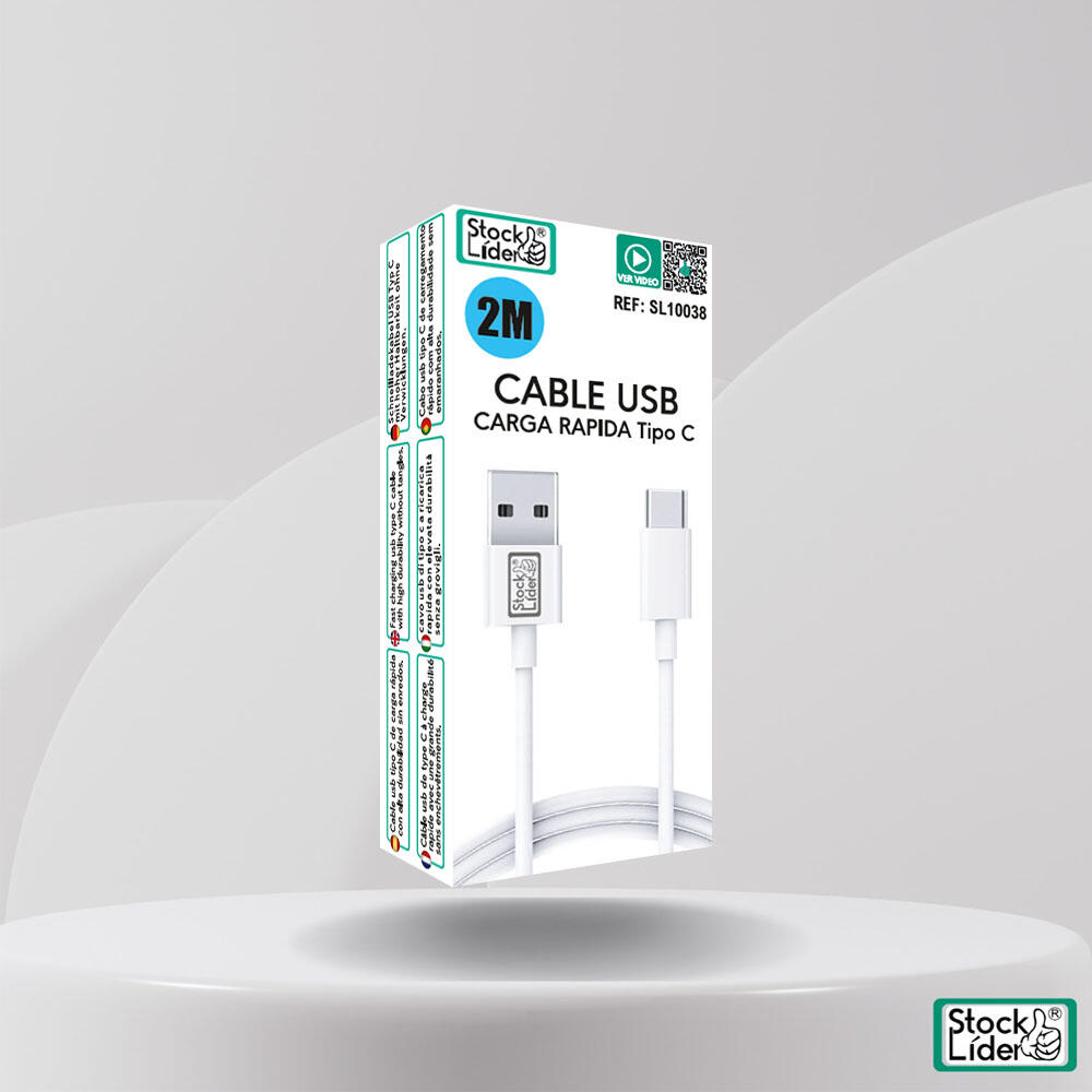 Cabo USB-C Premium 2m | Carregamento Ultra-Rápido e Transferência de Dados