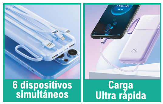 PowerBank All-in-One Pro™ 10.000mAh | 22,5W com 6 Saídas de Carregamento